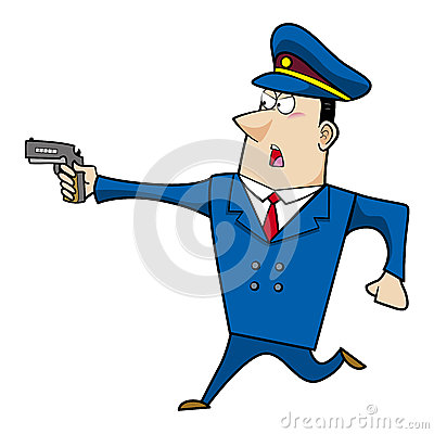 Stock Cartoon Male Police Officer Hit Toon   Jobspapa Com