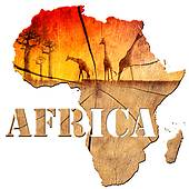 Africa Map Clipart Vector Graphics  7991 Africa Map Eps Clip Art    