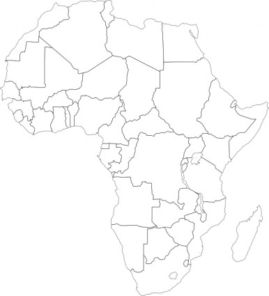 Africa Political Map Clip Art Free Vector In Open Office Drawing Svg    