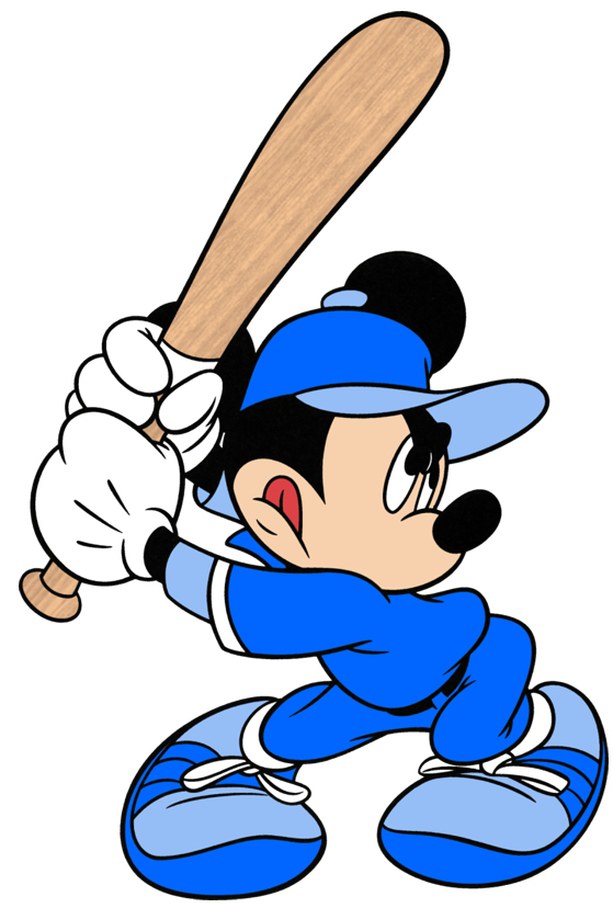 Baby Mickey Mouse 1st Birthday Clip Art Mickey Baseballbat Blue Jpg