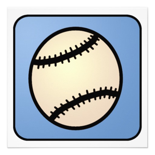 Cartoon Clip Art Baseball Boy Birthday Personalized Invitations    
