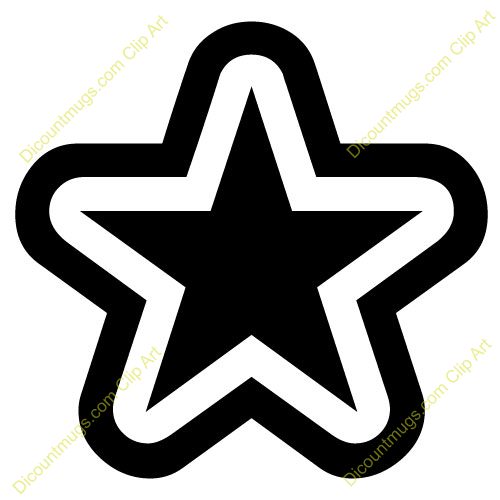 Clipart 11997 Star   Star Mugs T Shirts Picture Mouse Pads   More