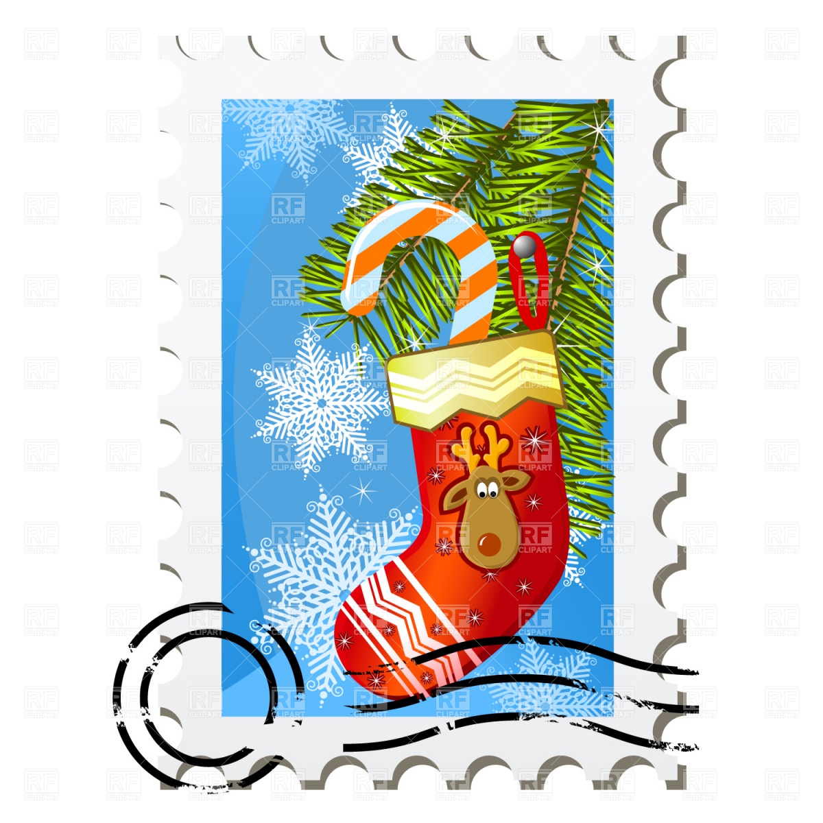Clipart Catalog   Holiday   Christmas Stamp Download Royalty Free