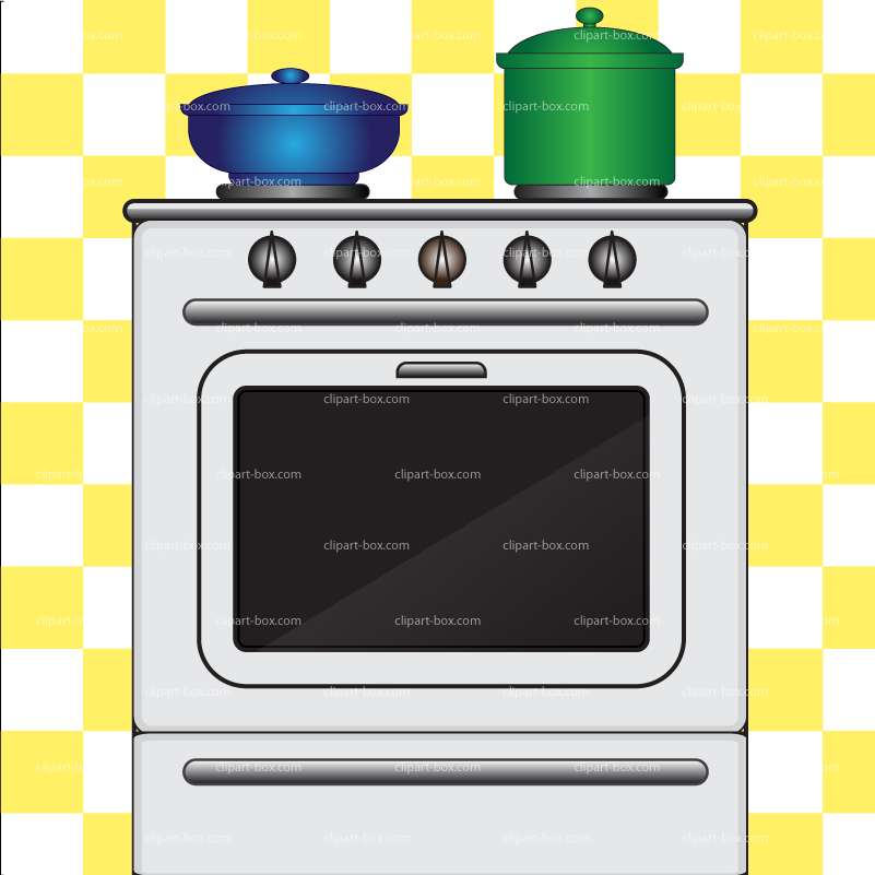 Clipart Kitchen Stove   Royalty Free Vector Design