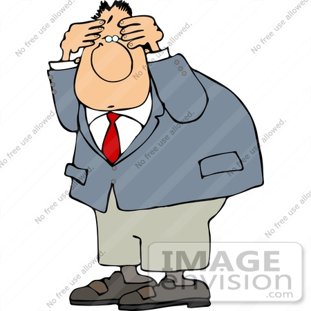 Confused Business Man Clipart    14939 By Djart   Royalty Free Stock