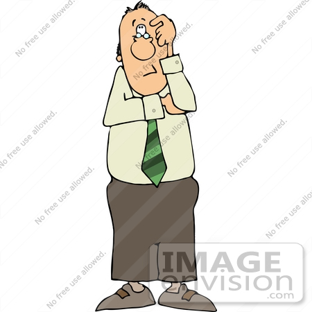 Confused Caucasian Business Man Clipart    14875 By Djart   Royalty