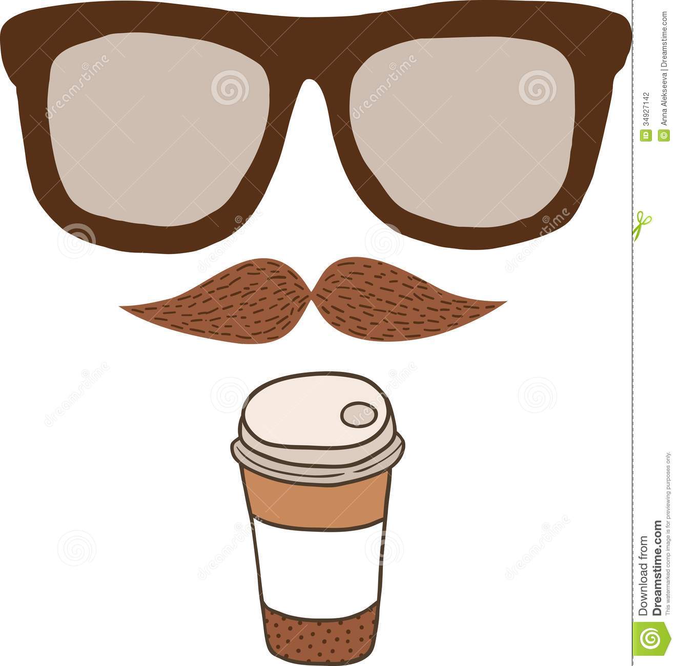 Cute Cartoon Doodle Coffee Cup  Stock Photography   Image  34927142