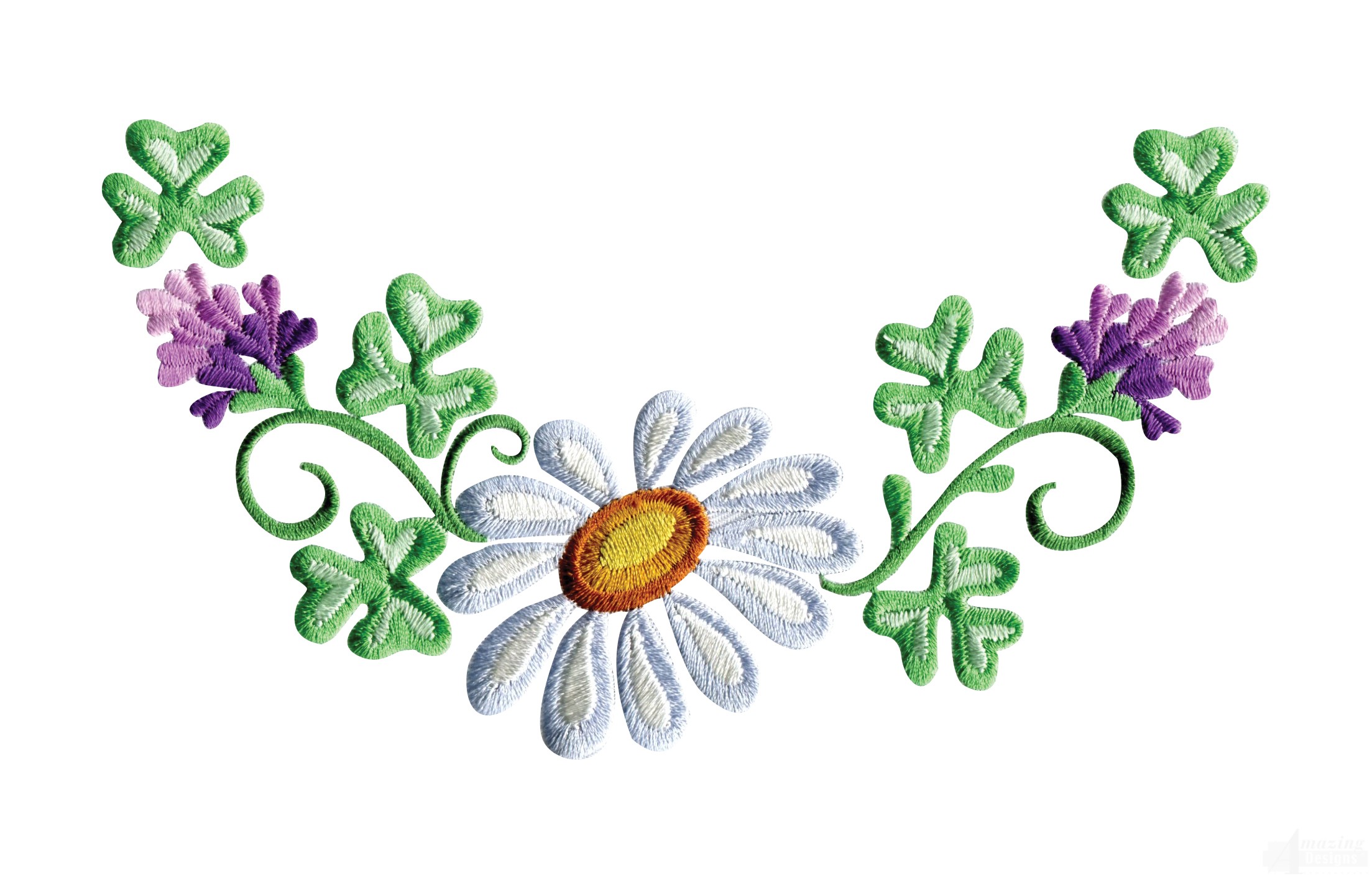 Daisy Floral Border 1 Embroidery Design   Clipart Best   Clipart Best