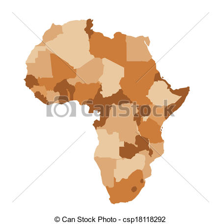 Eps Vectors Of Africa Map Csp18118292   Search Clip Art Illustration