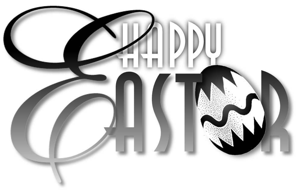 Free Black And White Easter Clipart   Public Domain Holiday Easter