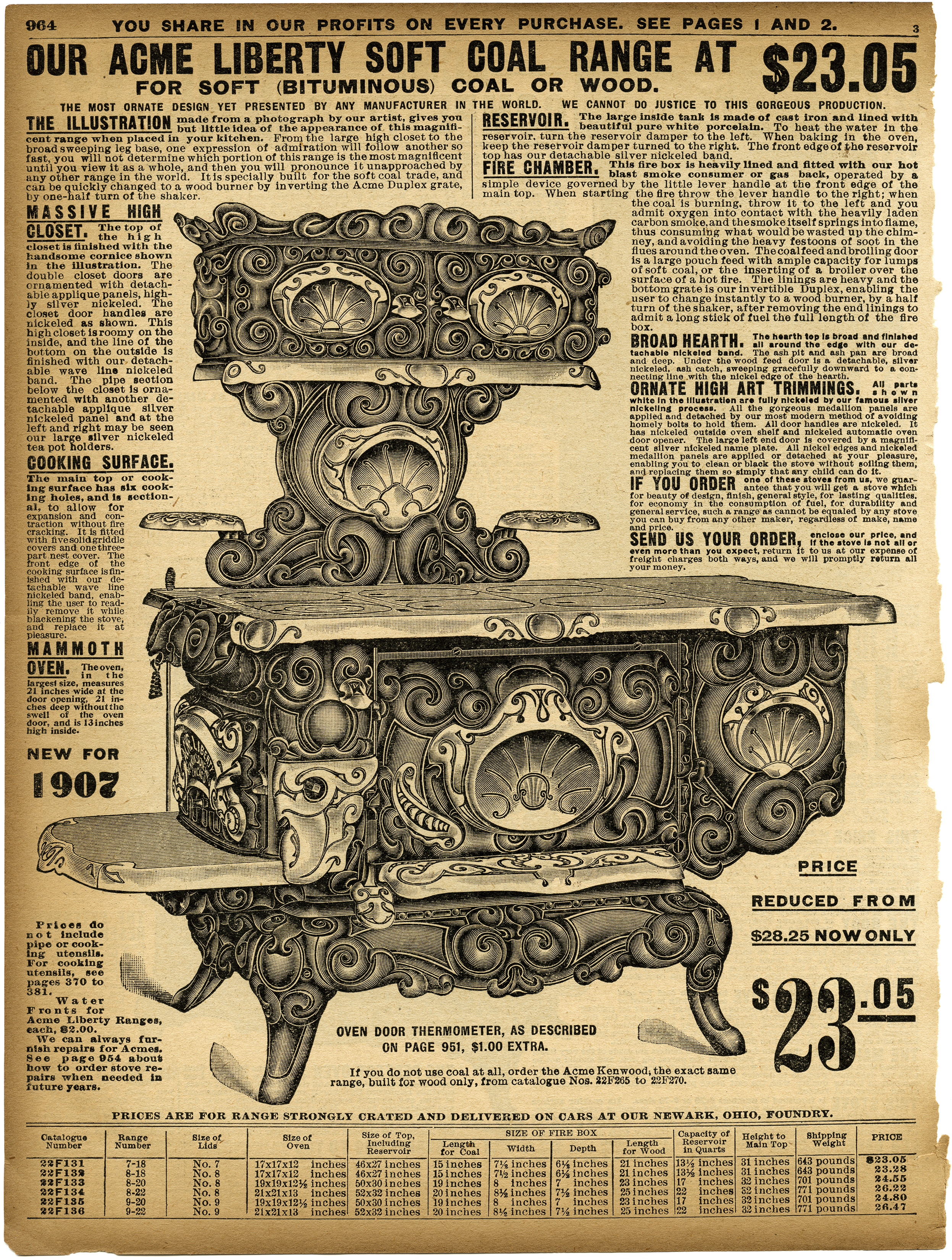 Free Vintage Image Fancy Old Stove Catalogue Page And Clip Art   Old    