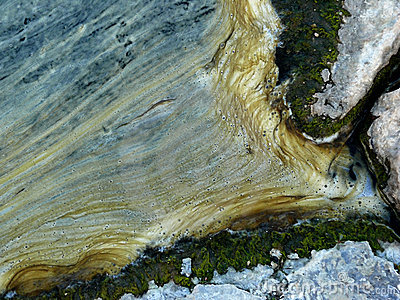 Interesting Texture Created By Pollution Along The Mississippi River 