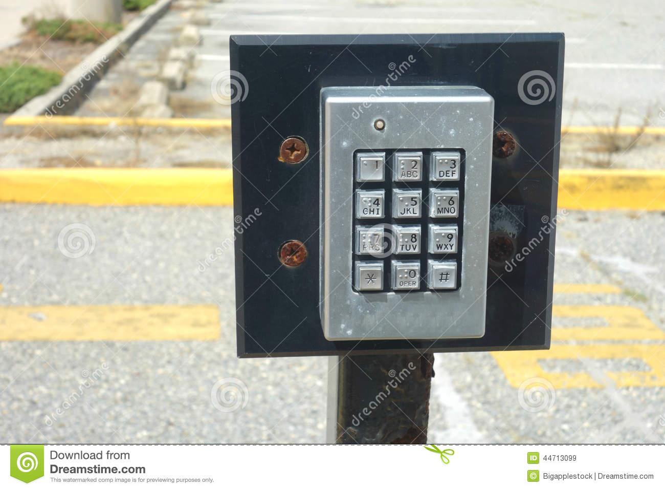 Keypad Door Entry System Stock Photo   Image  44713099
