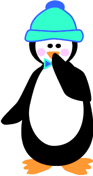 Penquin Wearing A Scarf Clip Art Winter Snow Christmas Graphic