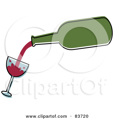 Pin Clipart Bottle Pouring Red Wine Into A Glass Over Black And With