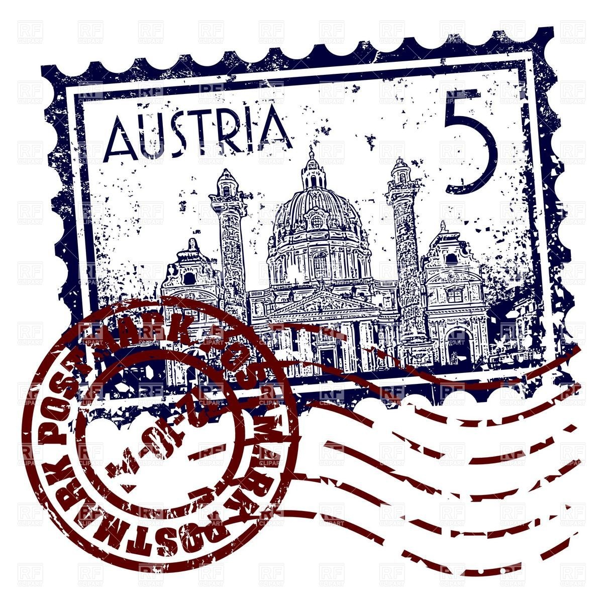 Postage Stamp With Postmark   St  Charles S Church In Vienna Austria
