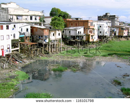 Shanty Town In Manaus Amazonia Brazil   A Favela Is A Specifically