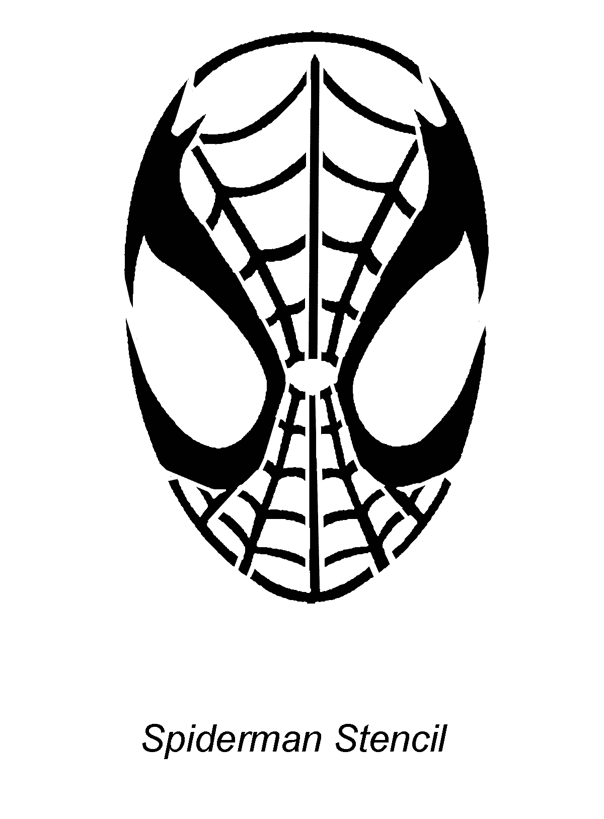 Spiderman   Stencil Outline Version