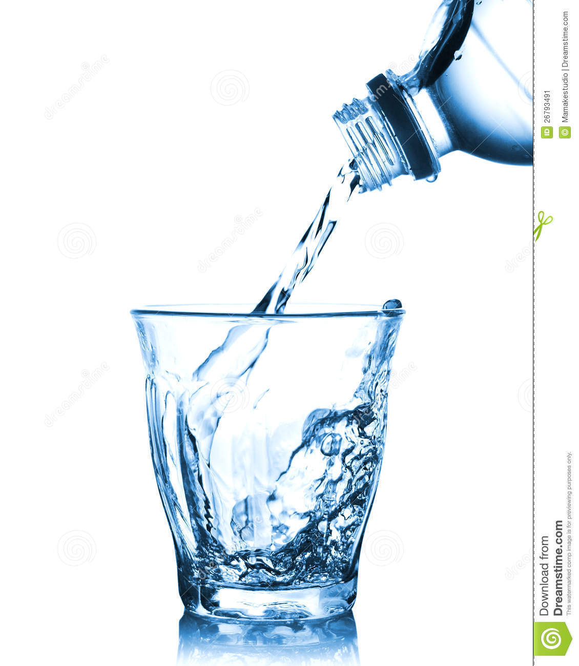 Stock Image  Pouring Water From Bottle Into Glass