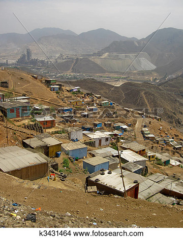 Stock Photo   Shanty Town In Lima Peru South America  Fotosearch
