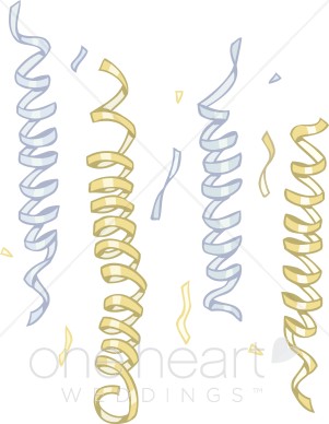 Streamers Clipart   Wedding Decorations Clipart