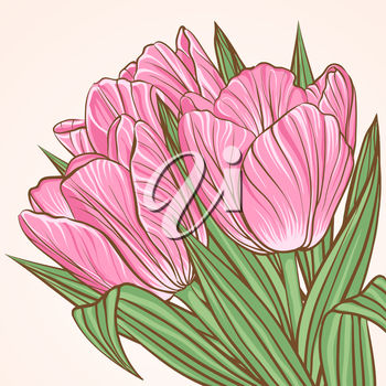 Tulip Bouquet Clip Art