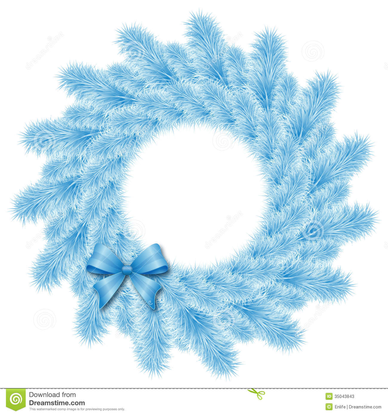 Christmas Blue Wreath Stock Photos   Image  35043843