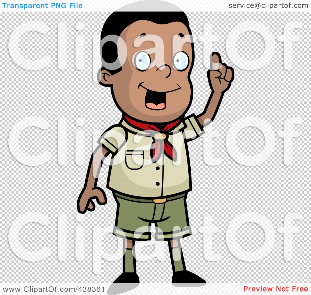 Clipart Illustration Of A Creative Black Boy Scout In Uniform By Cory
