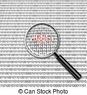 Digital Surveillance   A Magnifying Glass With The Words