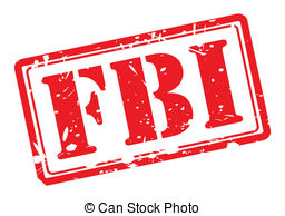 Fbi Red Stamp Text On White Stock Illustration