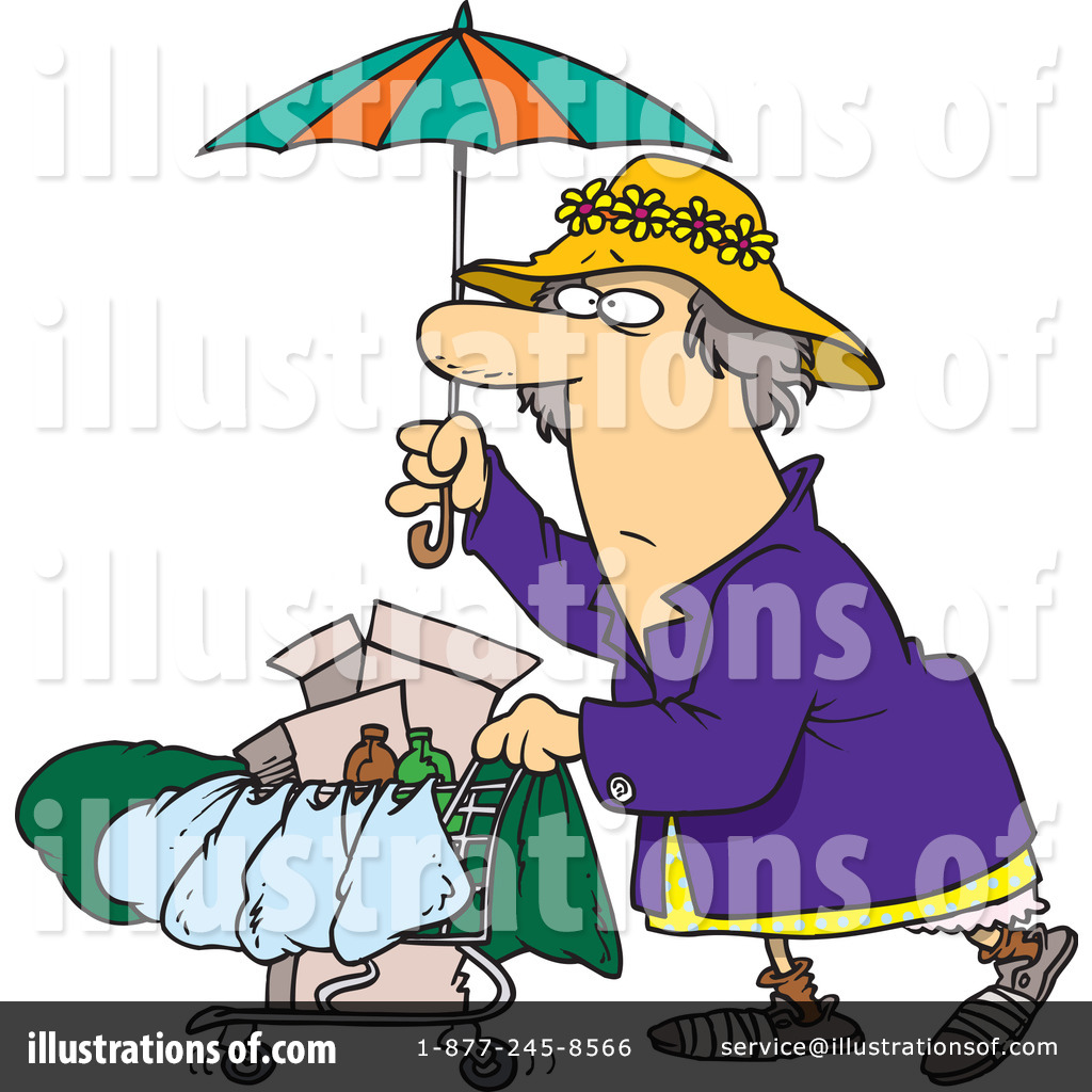 Homeless Clipart  1046483 By Ron Leishman   Royalty Free  Rf  Stock