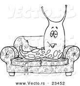 Lazy Slug Cartoon Http   Vecto Rs Designs Black And White Pg22
