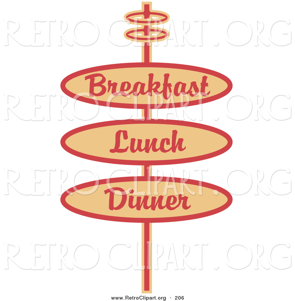 Out To Lunch Sign Clipart Diner Stock Retro Clipart
