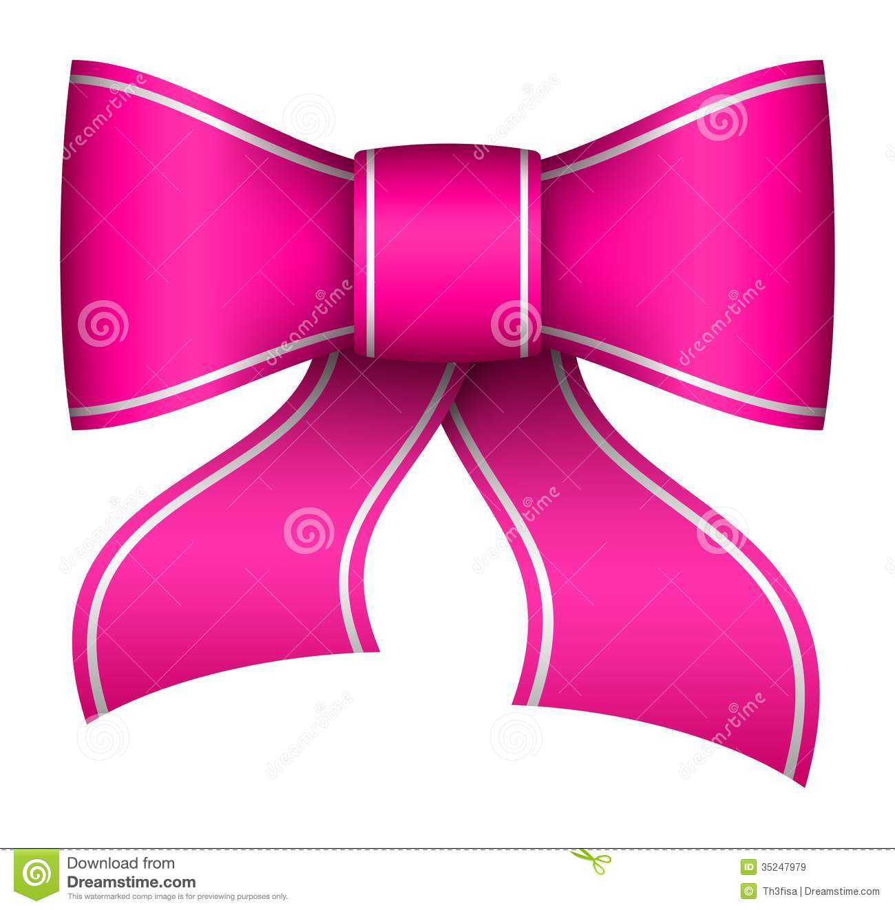 Pink Christmas Ribbon Bow Royalty Free Stock Images   Image  35247979