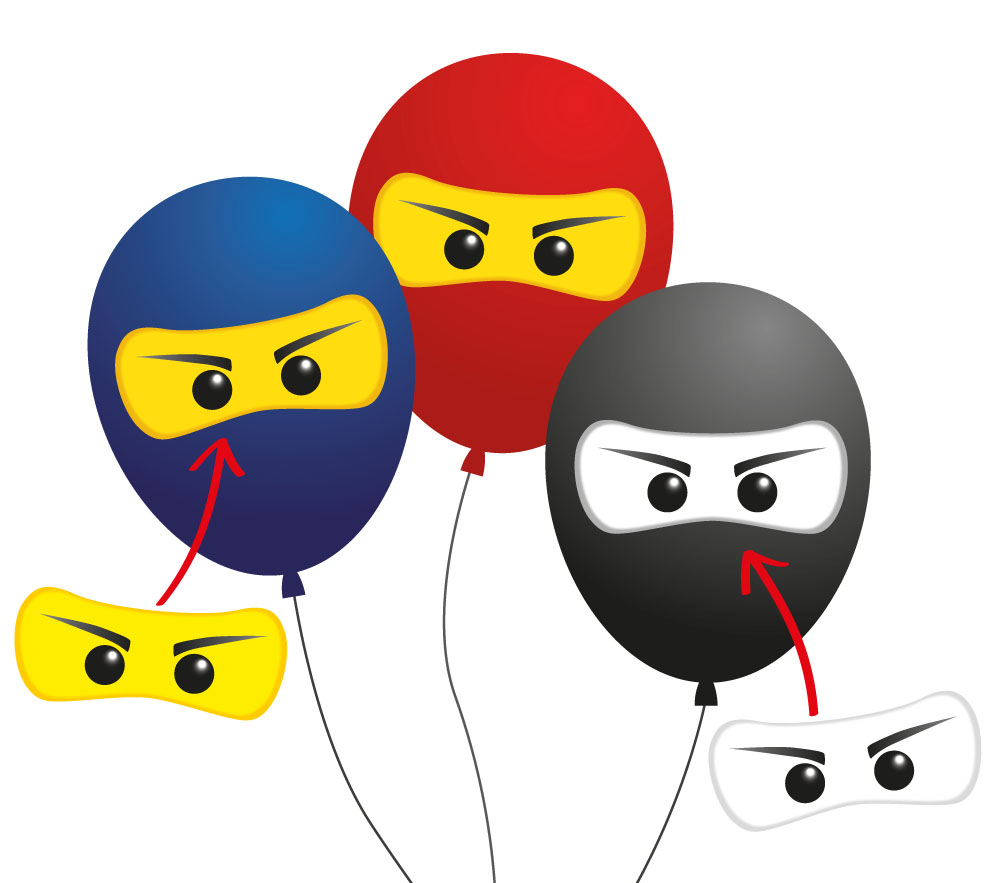 Printable Ninja Eyes For Ninjago Lego Boys Birthday Party Balloon