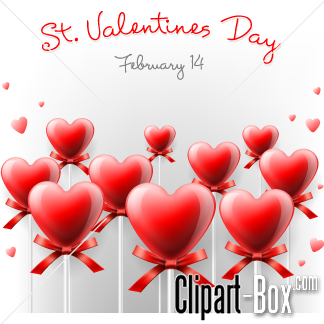 Related Valentine Day   Balloons Card Cliparts