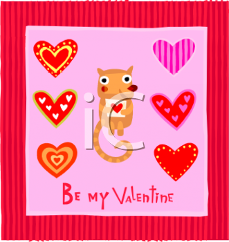 Royalty Free Clipart Image  Be My Valentine Card Design