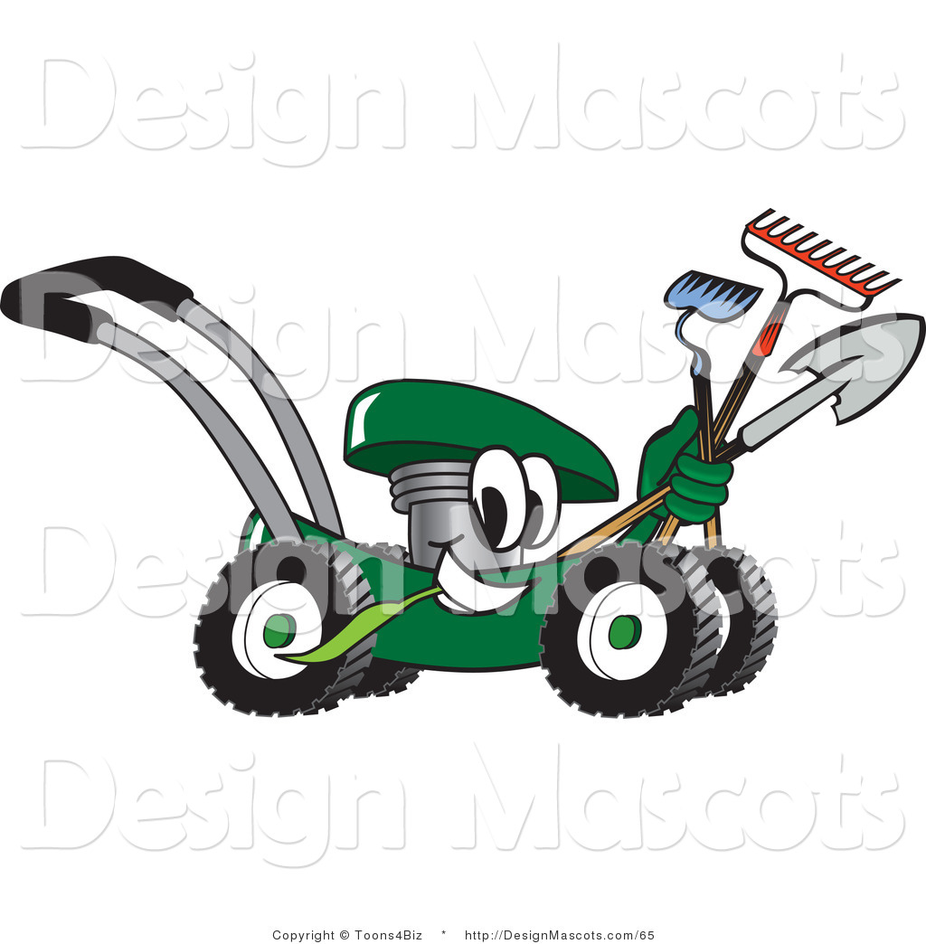 Royalty Free Clipart Of A Green Lawn Mower This Lawn