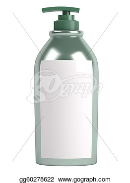 Stock Illustration   Green Shampoo Bottle  Clipart Drawing Gg60278622