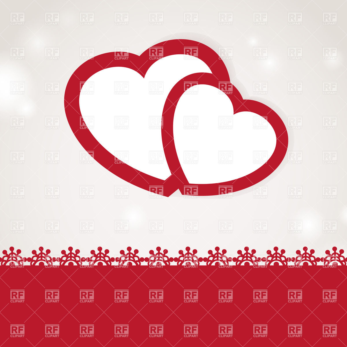 Valentine   Card With Hearts Download Royalty Free Vector Clipart