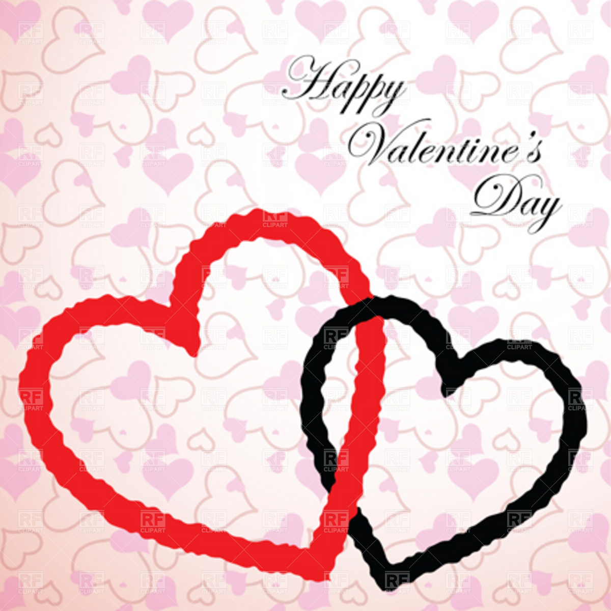 Valentine Hearts Card Download Royalty Free Vector Clipart  Eps 