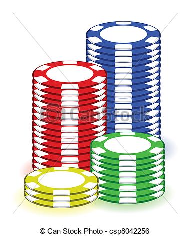 Vector   Casino Poker Chips Illustration   Stock Illustration Royalty