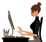 Womanworkworkerworking On Computerworking Womanworkplaceyoung