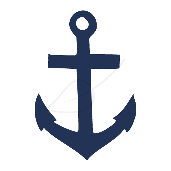 Anchor Digital Stamp Clip Art In Navy And By Greengardenstudios