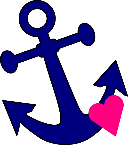 Anchor With Heart Clip Art At Clker Com   Vector Clip Art Online