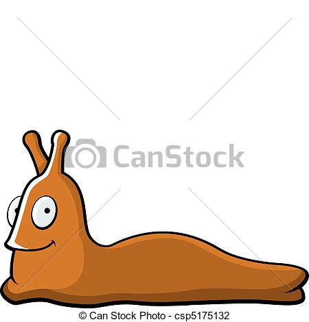 Cartoon Brown Slug Smiling And Happy Csp5175132   Search Clipart