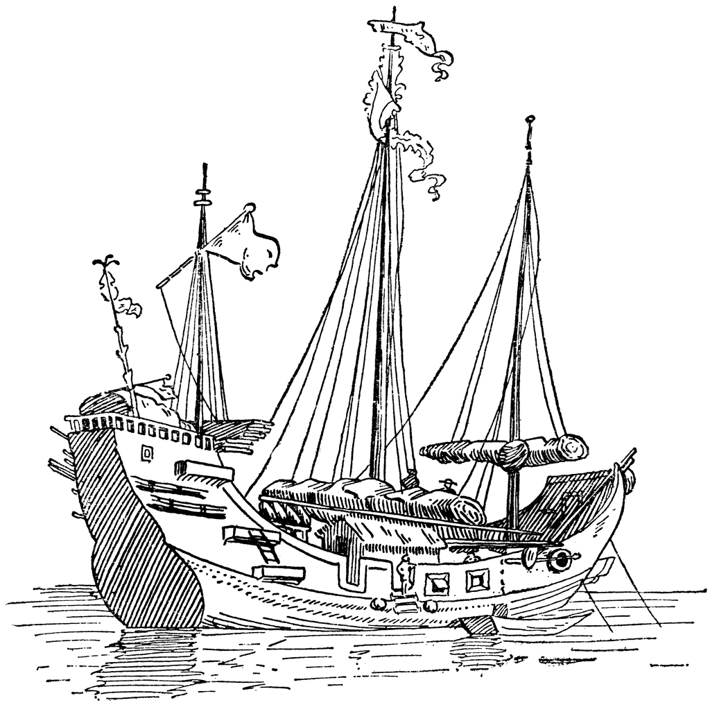 Chinese Trading Ship   Clipart Etc