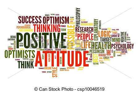 Clipart Of Positive Attitude Concept In Tag Cloud   Positive Attitude