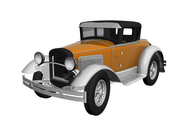 Ford Model T Touring Vintage Historic Automobile     3ds  3d Studio