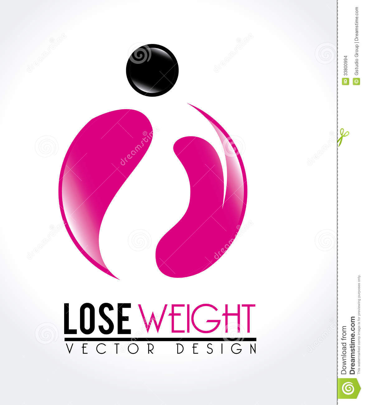 Lose Weight Design Over White Background Vector Illustration